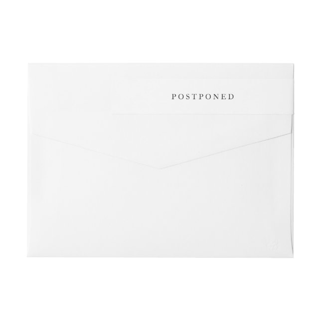 Enkel vit och svart modern Bröllop har skjutits up Etikettband (Baksidan)