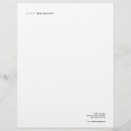 Enkel vit Professionell Modern Letterhead Brevhuvud
