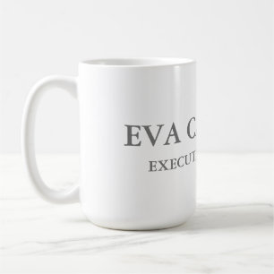 Enkel Vita hanterare för trendig Modern Elegant Kaffemugg