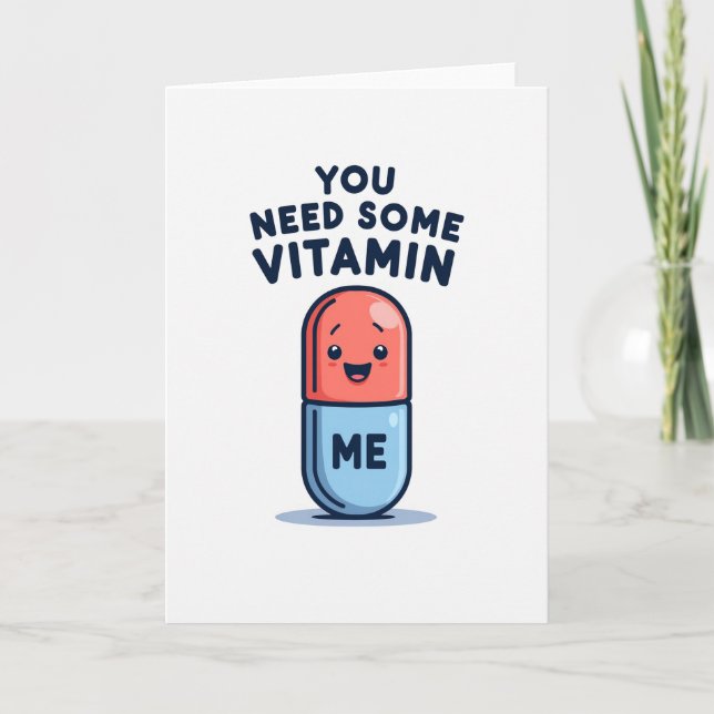 Enkel Vitamin Me Söt Kort (Framsida)