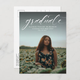 Enkel vykort för inbjudan till studenten