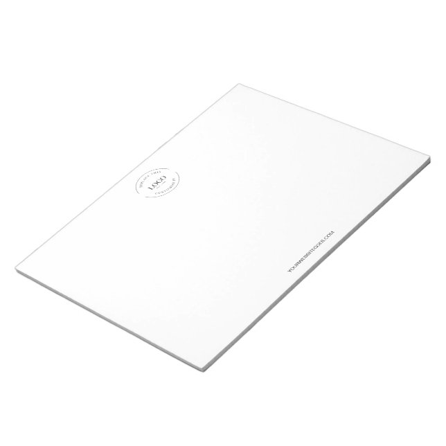 Enkel webbplats för Logotyp, Anpassningsbar - före Anteckningsblock (Vinklad)