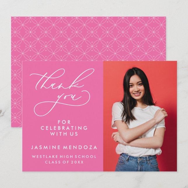 ENKEL WHIMSISK KALLIGRAFI GRADUATION TACK (Fram/baksida)