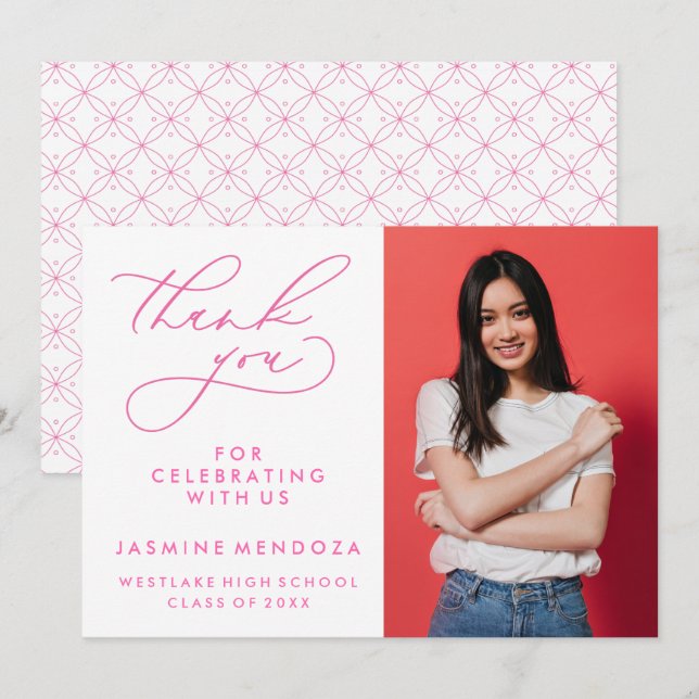 ENKEL WHIMSISK KALLIGRAFI STUDENTEN TACK (Fram/baksida)