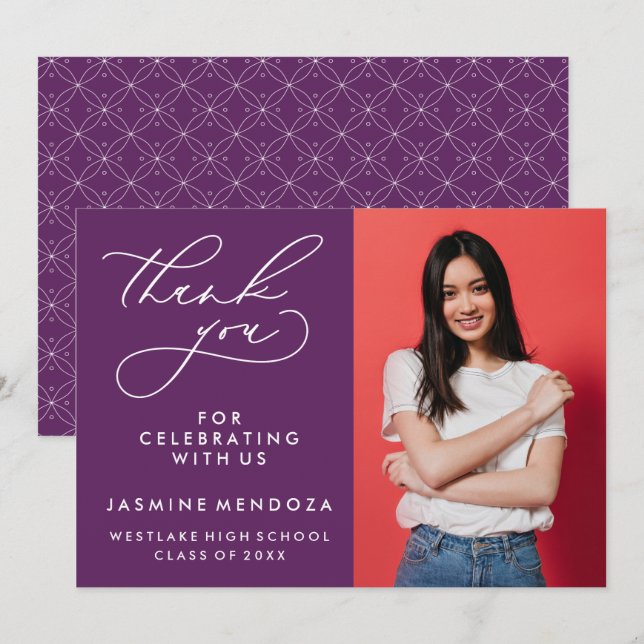 ENKEL WHIMSISK KALLIGRAFI STUDENTEN TACK (Fram/baksida)