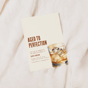 Enkel Whiskey-Åldras till Perfektion Birthday Inbj Inbjudningar