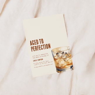 Enkel Whiskey-Åldras till Perfektion Birthday Inbj Inbjudningar