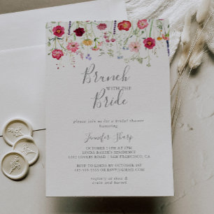 Enkel WildblomBrunch med Bride Shower Inbjudningar