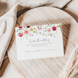 Enkel Wildblomma gissar hur många spelkort Visitkort