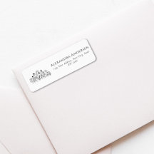 Enkel Wildblomma Minimalist Blommigt Adress