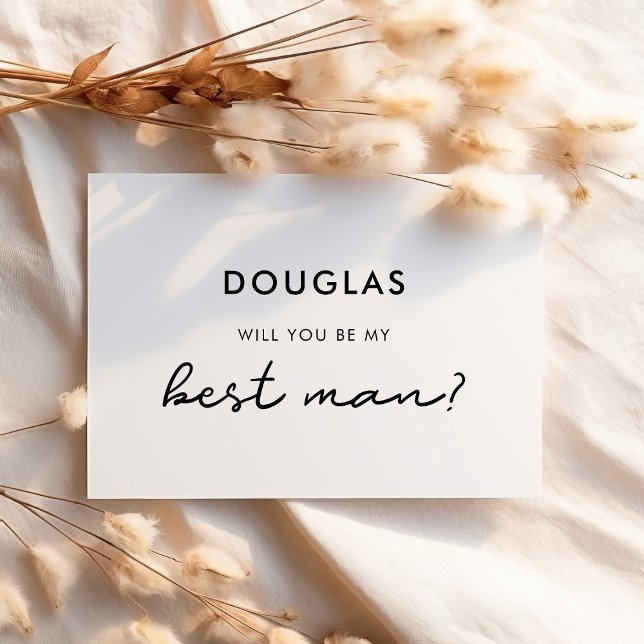 Enkel Will you be my best man-kort Inbjudningar (Skapare uppladdad)