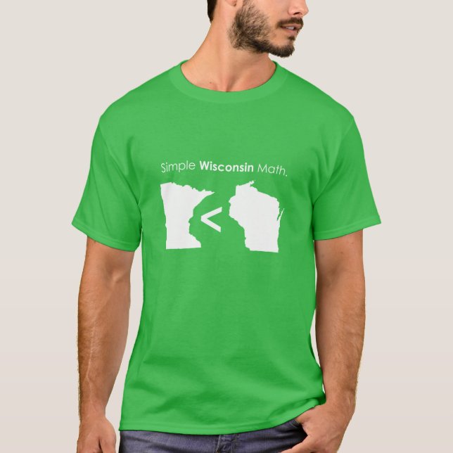 Enkel Wisconsin Math T-shirt (Framsida)