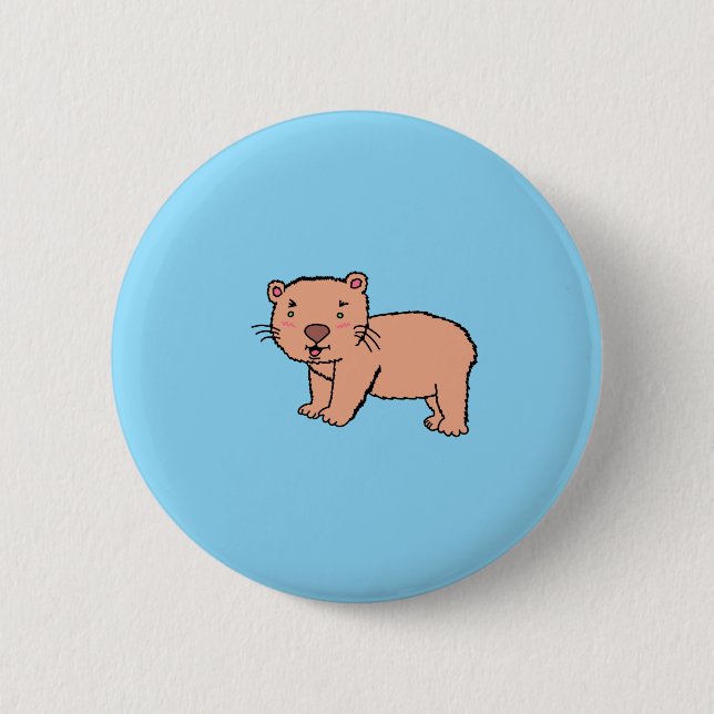 Enkel Wombat-knapp Knapp (Framsida)