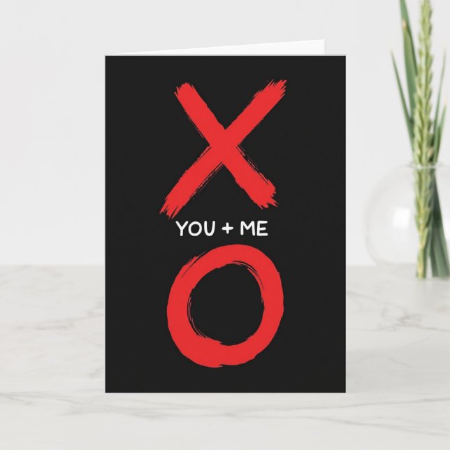 Enkel Xo You And Me-kort Kort (Framsida)