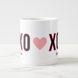 Enkel Xoxo-arbetsutmatningskort Valentines day Jumbo Mugg