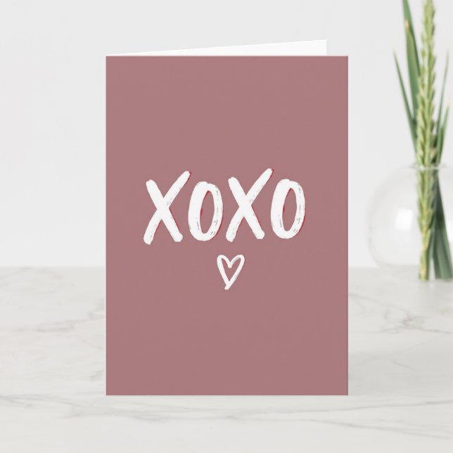 Enkel Xoxo Texturerad Kort (Framsida)
