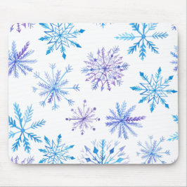 Enkel yet elegant snöflingor | Mousepad Musmatta