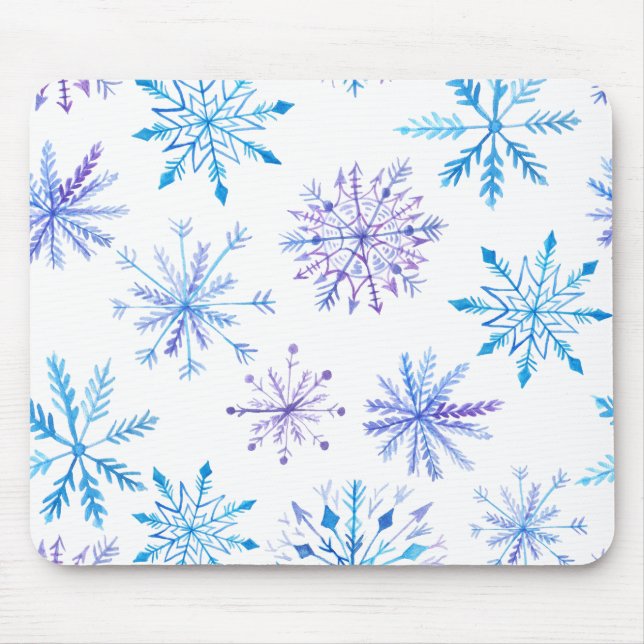 Enkel yet elegant snöflingor | Mousepad Musmatta (Framsidan)