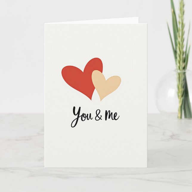 Enkel You And Me-kort Kort (Framsida)