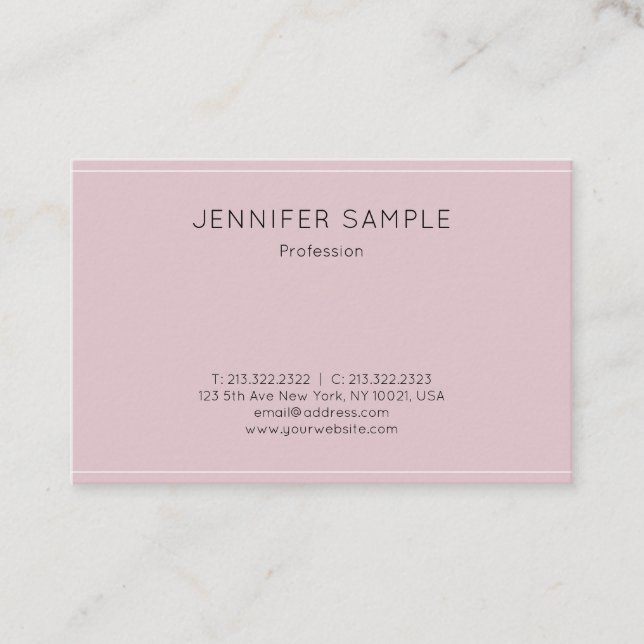 Enkel yrkesmässig elegantslätt för modern design visitkort (Framsida)