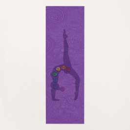 enkelbenat hjul Yoga Pose Yoga Mat - 09lila