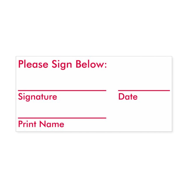 Enkeldaterad Namnteckning begäran Rubber Frimärke Självfärgande Stämpel (Design)