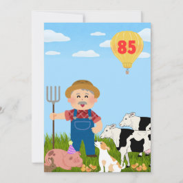 enkele verjaardagskaart 85 jaar (boerderij) julkort