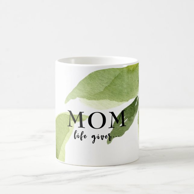 Enkelfärgad blomning Mamma Life Giver Kaffemugg (Center)