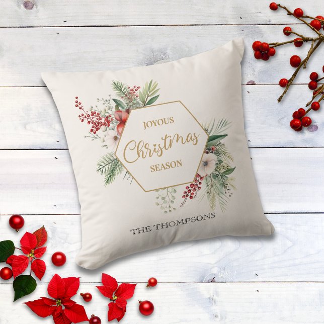 Enkelfärgad botaniska familjen Namn jul Kudde (Skapare uppladdad)