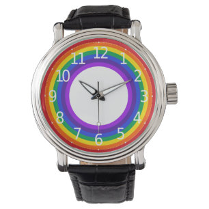 Enkelfärgat HBT-Pride Rainbow Manar Watch Watch Armbandsur