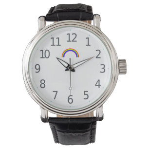 Enkelfärgat HBT-Pride Rainbow Manar Watch Watch Armbandsur