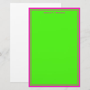 Enkelhet DIY Ram & BG, stötande Rosa Lime Brevpapper