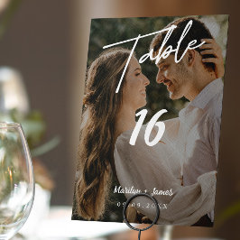 Enkelhet för elegant: Modern diagonal stripe-foto Bordsnummer