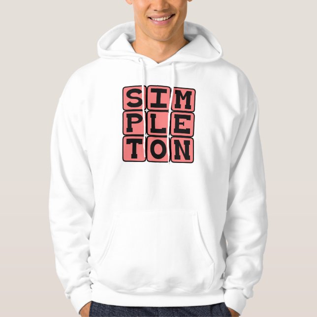 Enkelhet, Grundläggande Person Hoodie (Framsida)
