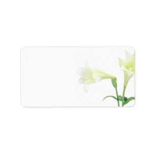 Enkelhet l Elegant White Lily Bröllop eller genera Adressetikett