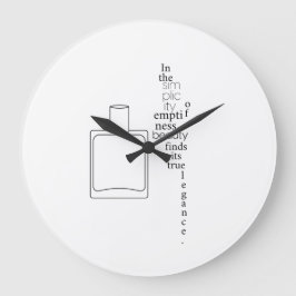 Enkelhet - minimalistisk svartvitt stor klocka