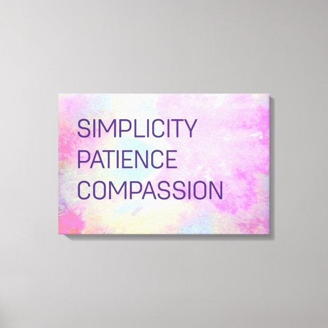 Enkelhet Patientkompassion - inspiration Canvastryck (Framsida)