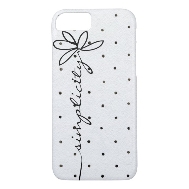 enkelhetstext på polka dots Case-Mate iPhone skal (Baksida)