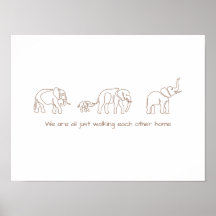 Enkelradig konst - elefant