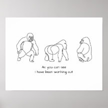 Enkelradig konst - gorilla