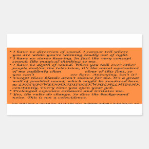 Enkelsidig dödsstörning Lakan Rektangulärt Klistermärke