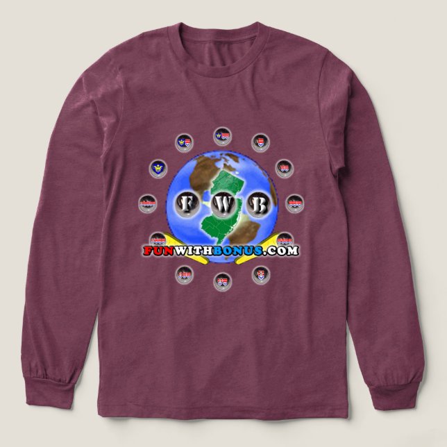 Enkelsidig FunWithBonus svart T-tröja Tee Shirt (Design framsida)