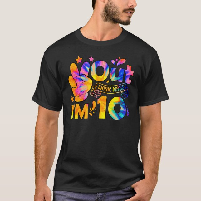 Enkelsidiga siffror - 10 år gammal tie Dye B T Shirt (Framsida)