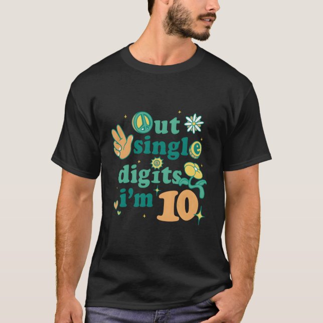 Enkelsiffriga fredssiffror i 10 flickor, 10:e minu t shirt (Framsida)