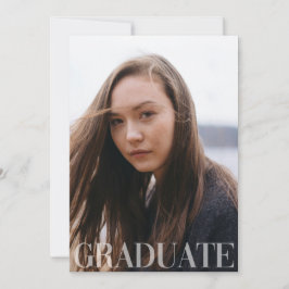 Enkelt 4 fotomeddelande Studenten Inbjudningar