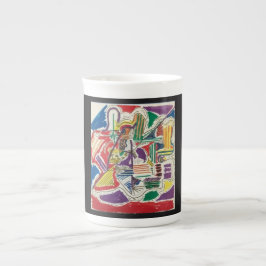 Enkelt Abstrakt Bone China Mugg Benporslin Mugg