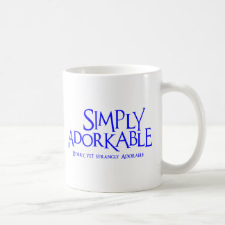 Enkelt Adorkable, blått Kaffemugg