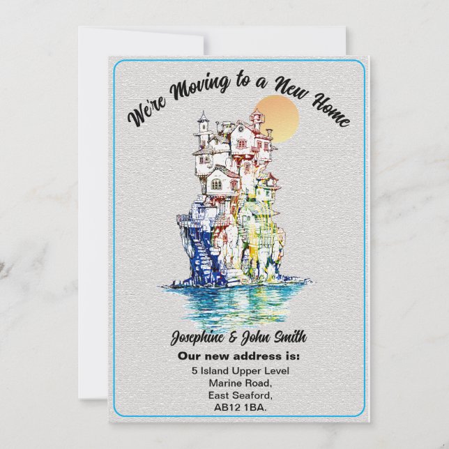 Enkelt adressändringsmeddelande till vänner meddelande (Framsida)