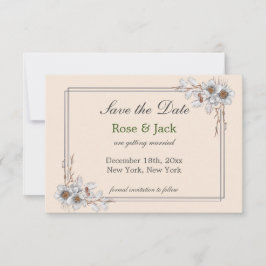 Enkelt Aesthetic Winter Wedding Spara Datumet