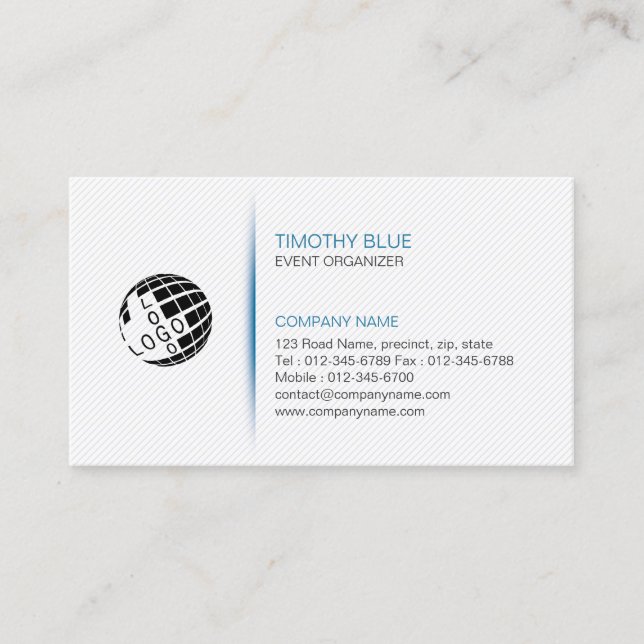 Enkelt Affärskort för Event Organizer Services Visitkort (Framsida)